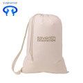 Wholesale custom printed logo cotton laundry bag canvas drawstring laundry bags